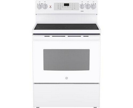 Cuisinière électrique amovible de 30 po avec technologie convection GE - JCB840DVWW